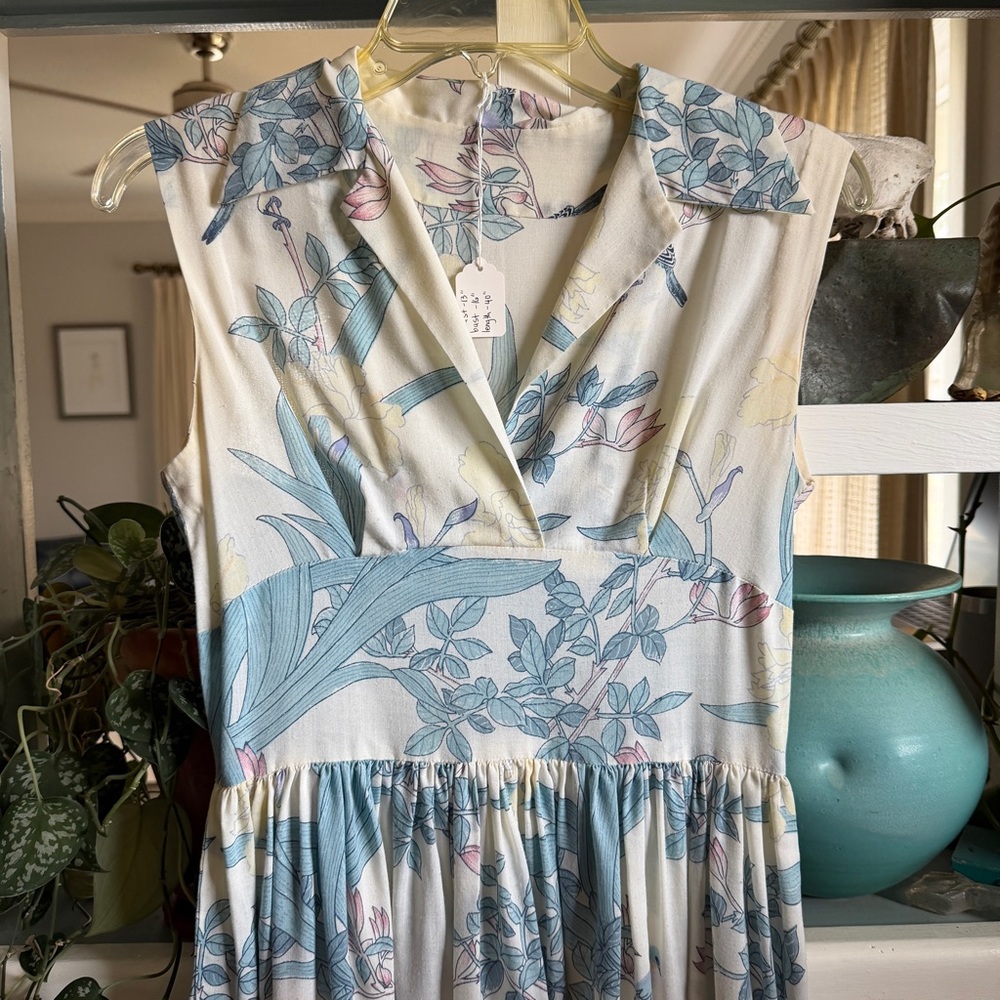 Handmade Vintage Floral Midi-dress circa 1950s